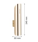 Tube wall lamps - Argon AKRON 2 fl. wall lamp 2x6W (max) brass 1039 - product 4