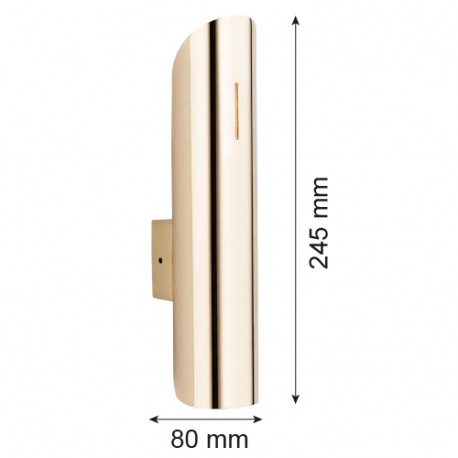 Argon AKRON kinkiet 2 pł. 2x6W (max) mosiądz 1039