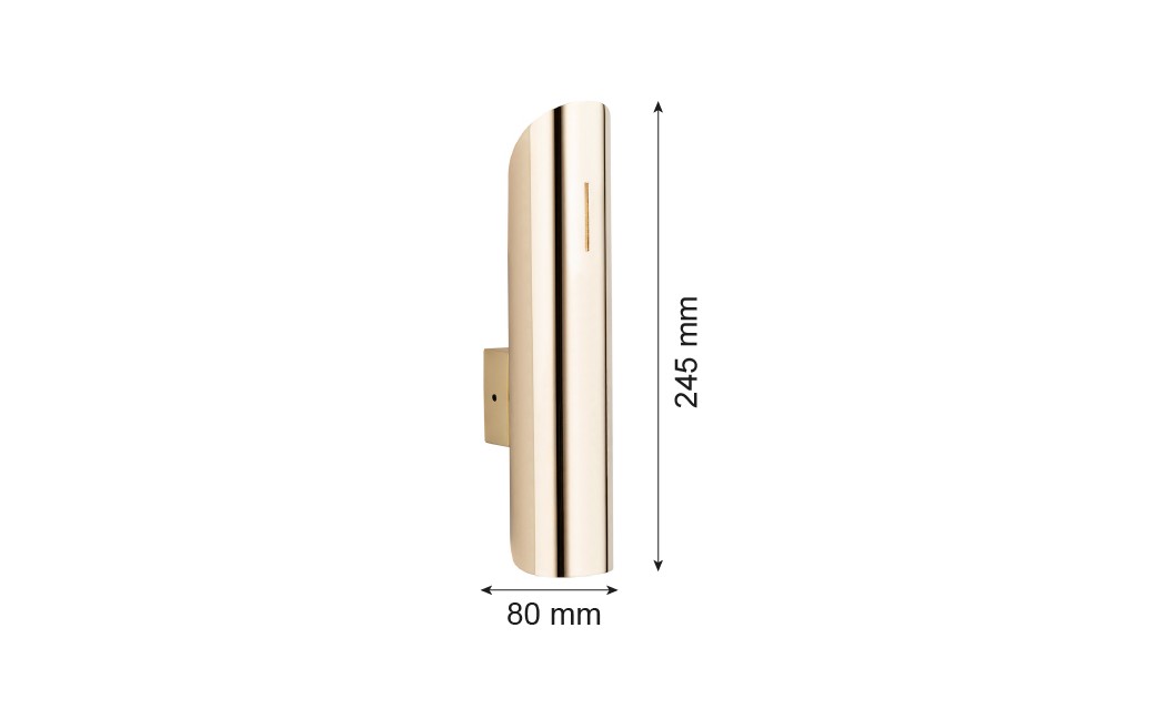 Argon AKRON kinkiet 2 pł. 2x6W (max) mosiądz 1039