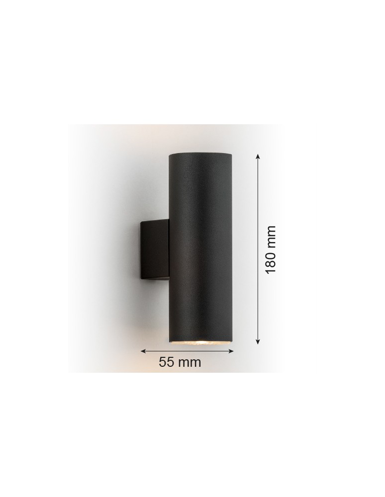 Tube wall lamps - Argon MITOS wall lamp 2 pł. 2x5W (max) black structure 909 - product kolory-swiatla.pl 8
