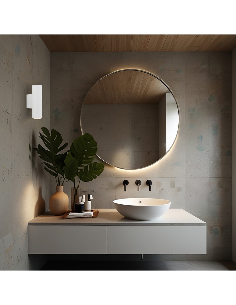 Tube wall lamps - Argon MITOS wall lamp 2 pł. 2x5W (max) white structure 910 - product kolory-swiatla.pl 2