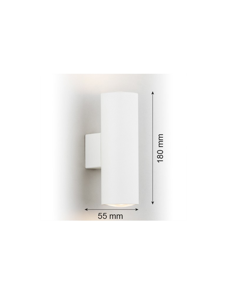 Tube wall lamps - Argon MITOS wall lamp 2 pł. 2x5W (max) white structure 910 - product kolory-swiatla.pl 8