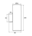Tube wall lamps - Argon MITOS wall lamp 2 pł. 2x5W (max) white structure 910 - product 9