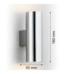 Tube wall lamps - Argon MITOS wall lamp 2 pł. 2x5W (max) chrome 912 - product 2