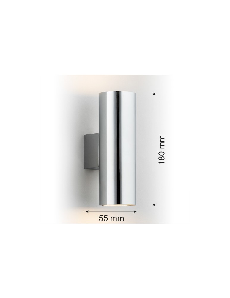 Tube wall lamps - Argon MITOS wall lamp 2 pł. 2x5W (max) chrome 912 - product kolory-swiatla.pl 2