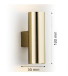 Tube wall lamps - Argon MITOS wall lamp 2 pł. 2x5W (max) brass 913 - product 13