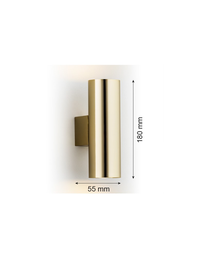 Tube wall lamps - Argon MITOS wall lamp 2 pł. 2x5W (max) brass 913 - product kolory-swiatla.pl 13