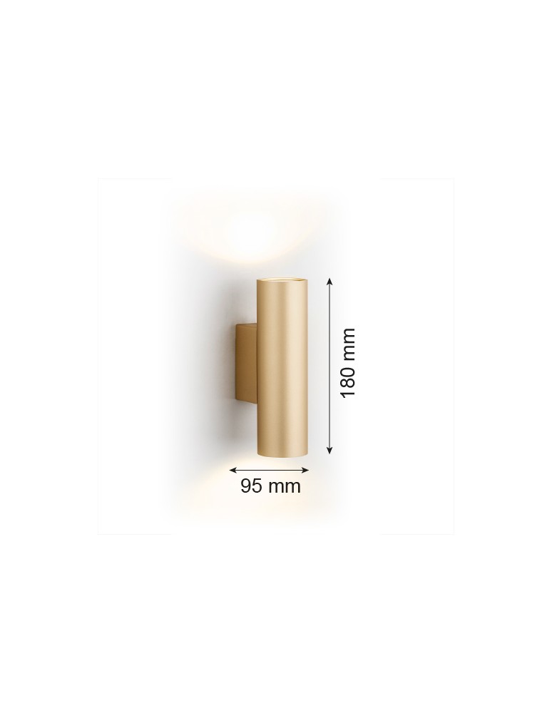 Gold wall lamps - Argon MITOS PLUS wall lamp 2 fl. 2x5W (max) gold 7178 - product kolory-swiatla.pl 11