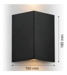 Argon SKIATOS kinkiet 2 pł. 2x5W (max) czarny struktura 914