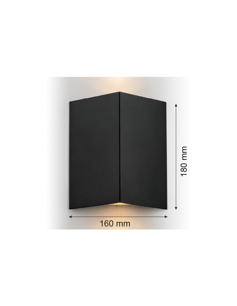 Argon SKIATOS kinkiet 2 pł. 2x5W (max) czarny struktura 914