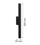Wall lamps - Argon GRECO 7222 2-light wall lamp, black LED (integrated) / 1438 lm / 3000K painted steel - product 6