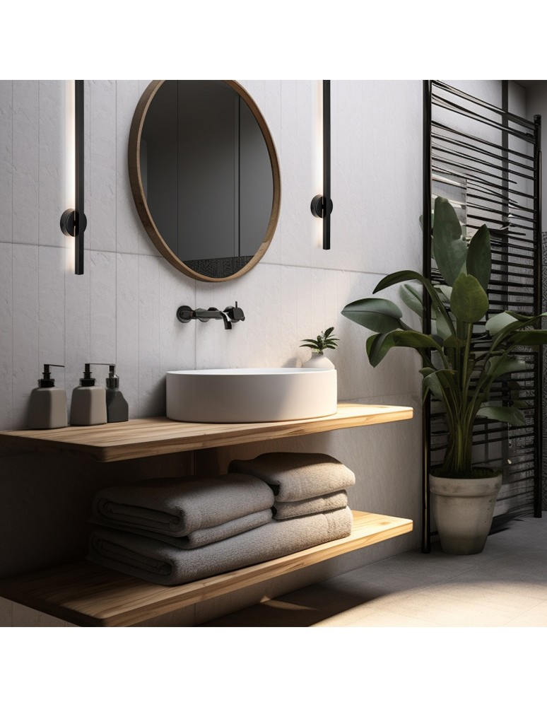 Modern wall lamps - Argon ASSE LED strip shorter 1x6W black structure 8052 - product kolory-swiatla.pl 2