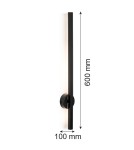 Modern wall lamps - Argon ASSE LED strip shorter 1x6W black structure 8052 - product 4