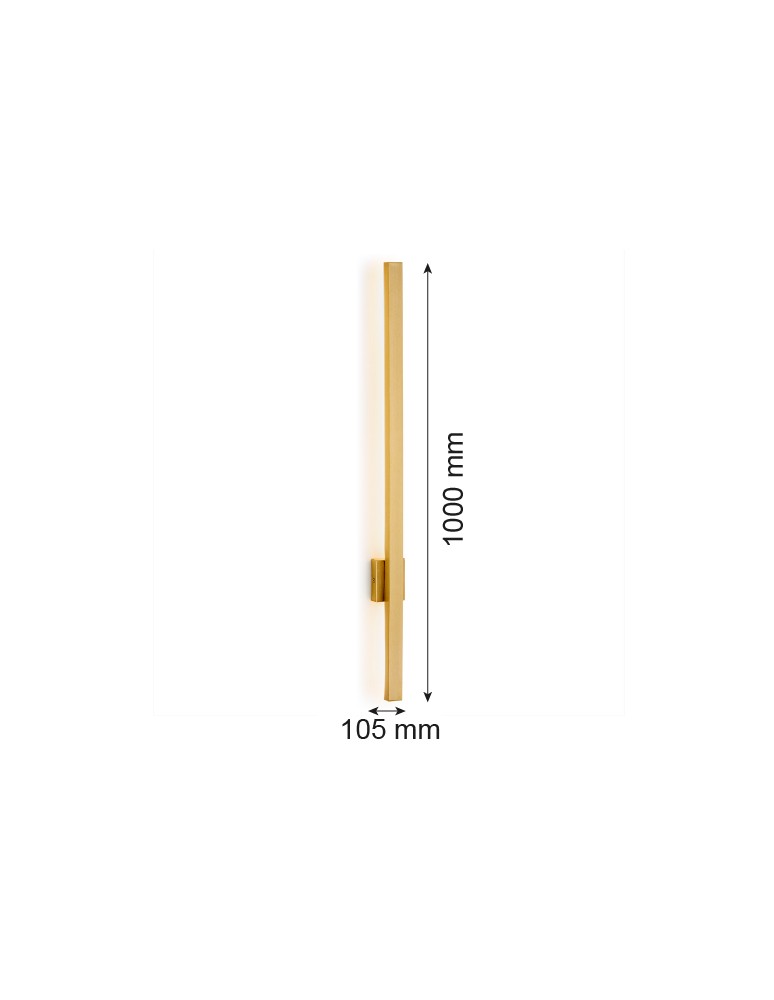 Modern wall lamps - Argon ASSE LED strip 1x10W brushed brass 8053 - product kolory-swiatla.pl 3