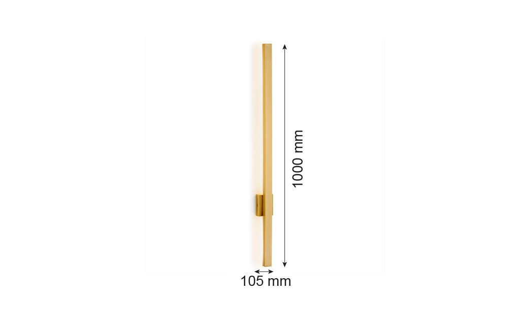 Argon ASSE listwa LED 1x10W mosiądz szczotkowany 8053