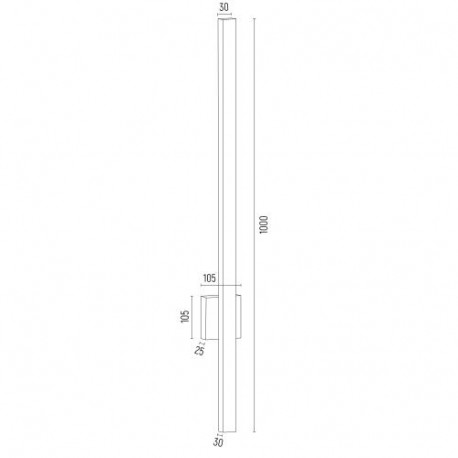 Argon ASSE listwa LED 1x10W mosiądz szczotkowany 8053