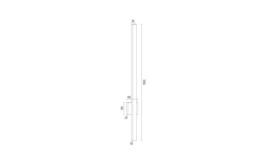 Argon ASSE listwa LED 1x10W mosiądz szczotkowany 8053