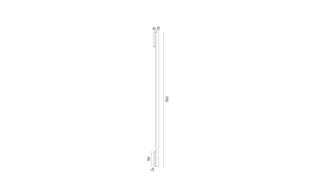 Argon ASSE listwa LED 1x15W czarny struktura 8054
