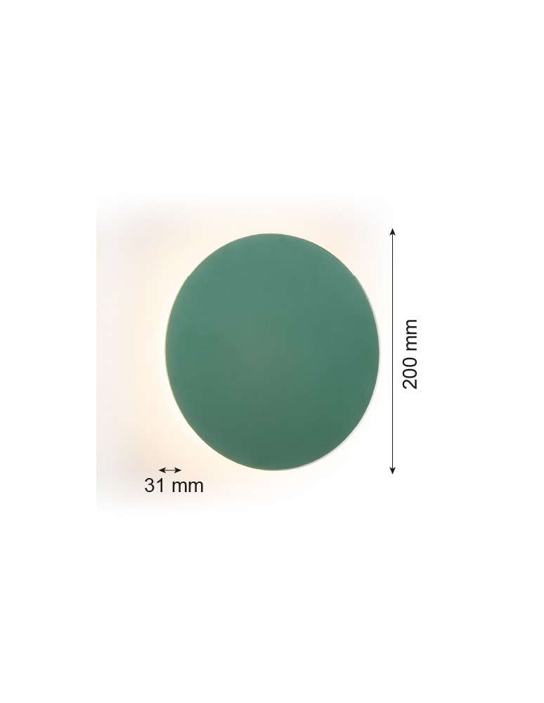 Minimalist wall lamps - Argon OREGON PLUS wall lamp 1 pł. M 1x4.5W green 8324 - product kolory-swiatla.pl 5