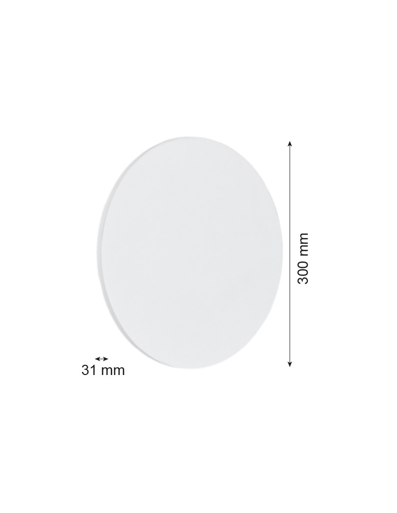 Minimalist wall lamps - Argon OREGON wall lamp 1 pł. L 1x6W white structure 3854 - product kolory-swiatla.pl 3