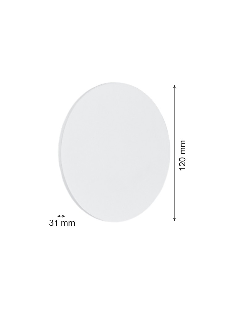 Minimalist wall lamps - Argon OREGON wall lamp 1 pł. S 1x3W white structure 3856 - product kolory-swiatla.pl 3