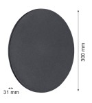 Minimalist wall lamps - Argon OREGON wall lamp 1 pł. L 1x6W black structure 3860 - product 3