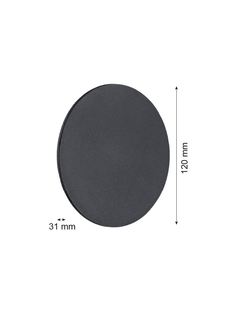 Minimalist wall lamps - Argon OREGON wall lamp 1 pł. S 1x3W black structure 3862 - product kolory-swiatla.pl 3