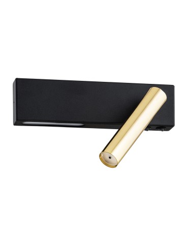 Argon JASPER wall lamp 2 pł. 1x6W LED (max) + 1x4.5W black structure brass 1050 - product 2