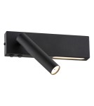 Reading wall lamps - Argon JASPER wall lamp 2 pł. 1x6W LED (max) + 1x4.5W black structure 1035 - product 1