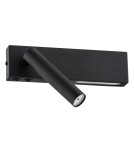 Reading wall lamps - Argon JASPER wall lamp 2 pł. 1x6W LED (max) + 1x4.5W black structure 1035 - product 2