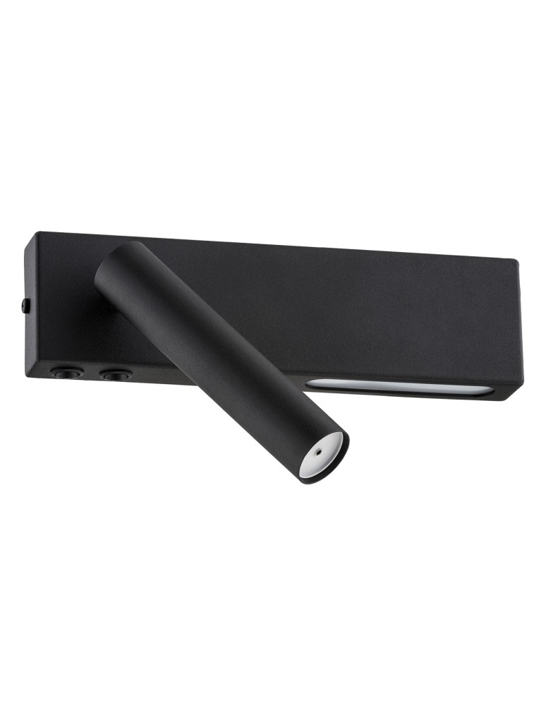 Reading wall lamps - Argon JASPER wall lamp 2 pł. 1x6W LED (max) + 1x4.5W black structure 1035 - product kolory-swiatla.pl 2
