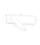 Reading wall lamps - Argon JASPER wall lamp 2 pł. 1x6W LED (max) + 1x4.5W black structure 1035 - product 5