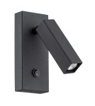 Reading wall lamps - Argon ROCK wall lamp 1 pł. 1x6W LED (max) black structure 4723 - product 2