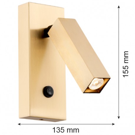 Argon ROCK kinkiet 1 pł. 1x6W LED (max) mosiądz szczotkowany 4737