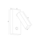 Wall lamps for bedrooms - Argon ROCK wall lamp 1 pł. 1x6W LED (max) brushed brass 4737 - product 4