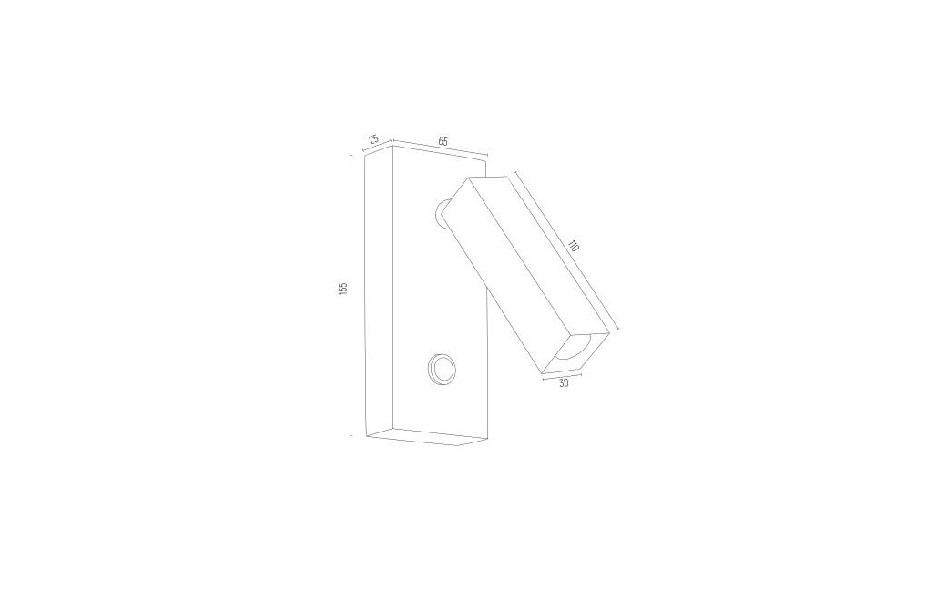 Argon ROCK kinkiet 1 pł. 1x6W LED (max) mosiądz szczotkowany 4737