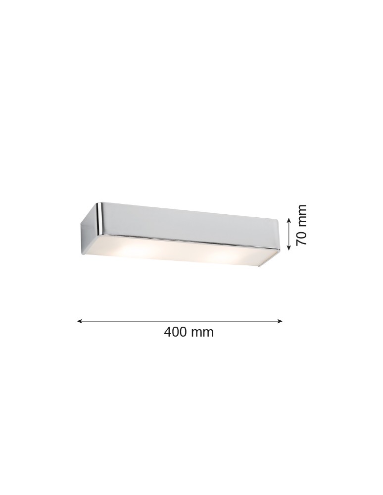 Chrome wall lamps - Argon RODAN 2 fl. wall lamp large 2x15W (max) chrome 655 - product kolory-swiatla.pl 3