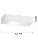 Modern wall lamps - Argon RODAN 2 fl. wall lamp large 2x15W (max) white structure 656 - product 3