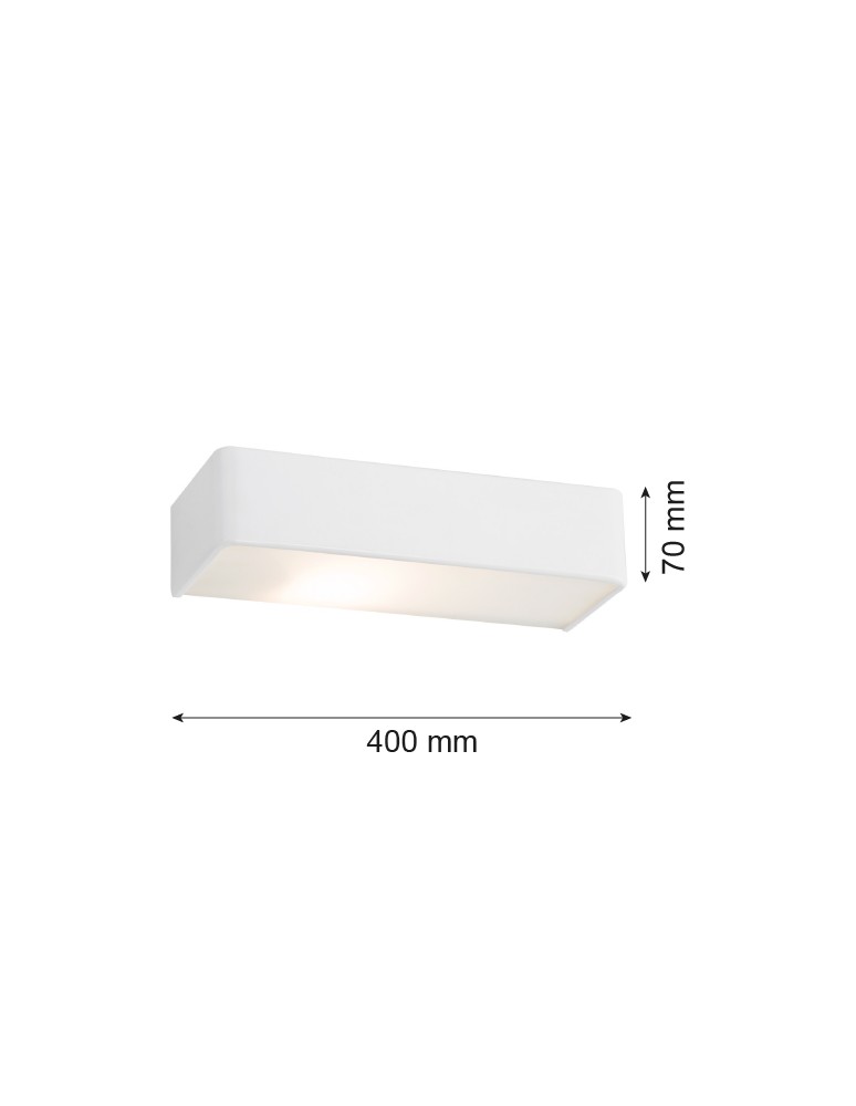 Modern wall lamps - Argon RODAN 2 fl. wall lamp large 2x15W (max) white structure 656 - product kolory-swiatla.pl 3