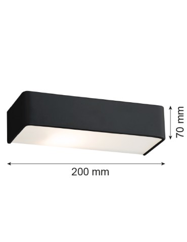 Argon RODAN wall lamp 1 pł. small 1x15W (max) black structure 3079 - product 2