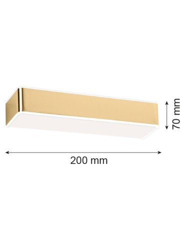 Argon RODAN kinkiet 1 pł. mały 1x15W (max) złoty połysk białe wykończenie 4147 - produkt 2