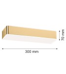 Gold wall lamps - Argon RODAN wall lamp 1 pł. medium 1x15W (max) gold gloss white finish 4148 - product 2