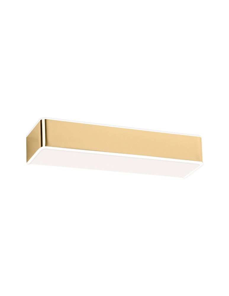 Gold wall lamps - Argon RODAN 2 fl. wall lamp large 2x15W (max) gold gloss white finish 874 - product kolory-swiatla.pl 1
