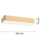 Gold wall lamps - Argon RODAN 2 fl. wall lamp large 2x15W (max) gold gloss white finish 874 - product 2