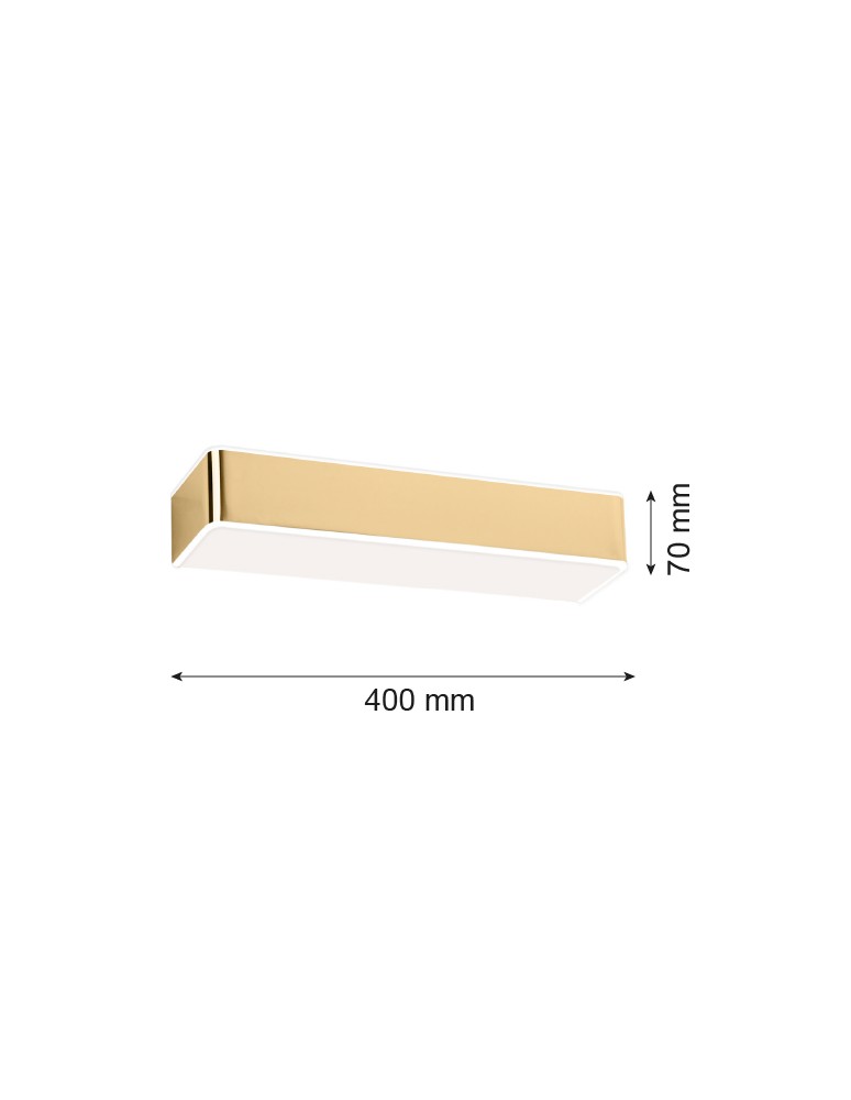 Gold wall lamps - Argon RODAN 2 fl. wall lamp large 2x15W (max) gold gloss white finish 874 - product kolory-swiatla.pl 2