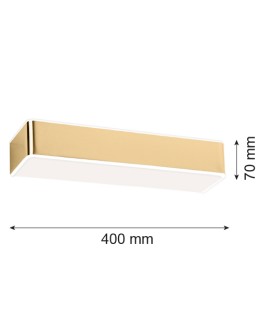 Argon RODAN kinkiet 2 pł. duży 2x15W (max) złoty połysk białe wykończenie 874 - produkt 2