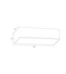 Gold wall lamps - Argon RODAN 2 fl. wall lamp large 2x15W (max) gold gloss white finish 874 - product 3