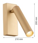 Reading wall lamps - Argon RIO wall lamp 1 pł. 1x4.2 W gold 8326 - product 14