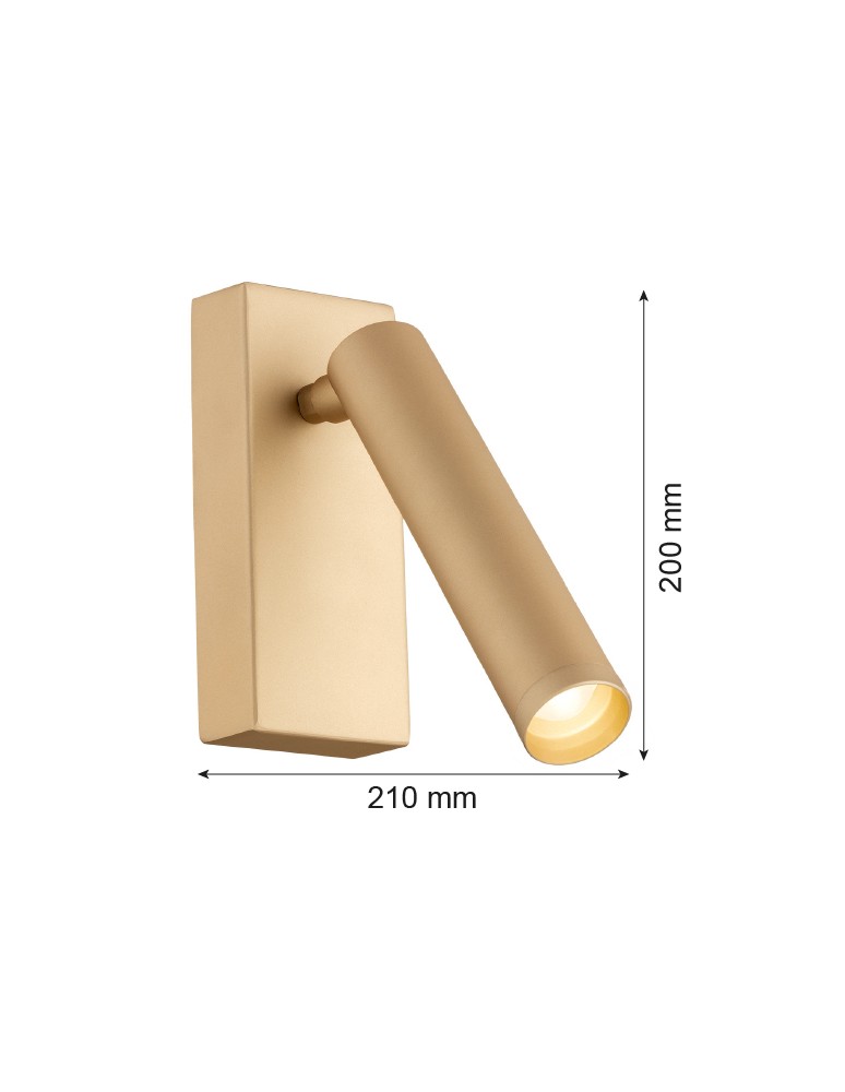 Reading wall lamps - Argon RIO wall lamp 1 pł. 1x4.2 W gold 8326 - product kolory-swiatla.pl 14