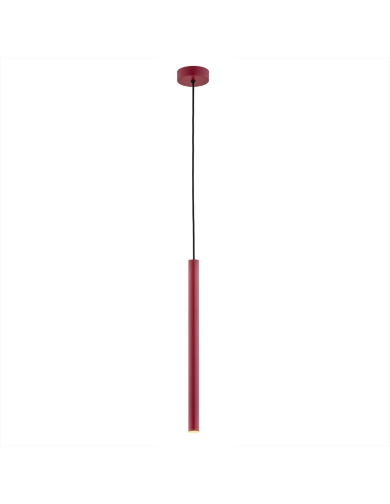 Pendant tube lamps - Argon RIO 1-fl. pendant lamp 1x4.2 W red 8331 - product kolory-swiatla.pl 1